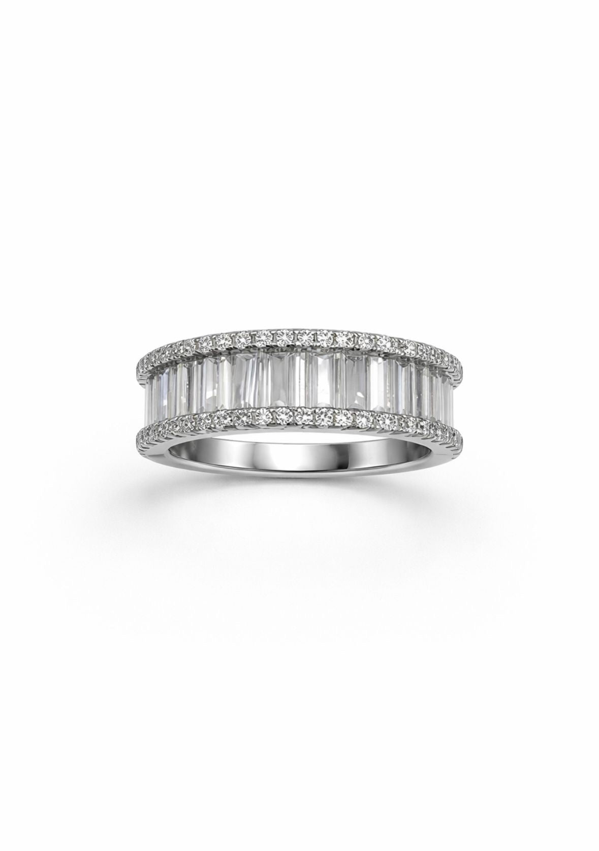 FREESIA BAGUETTE WEDDING RING