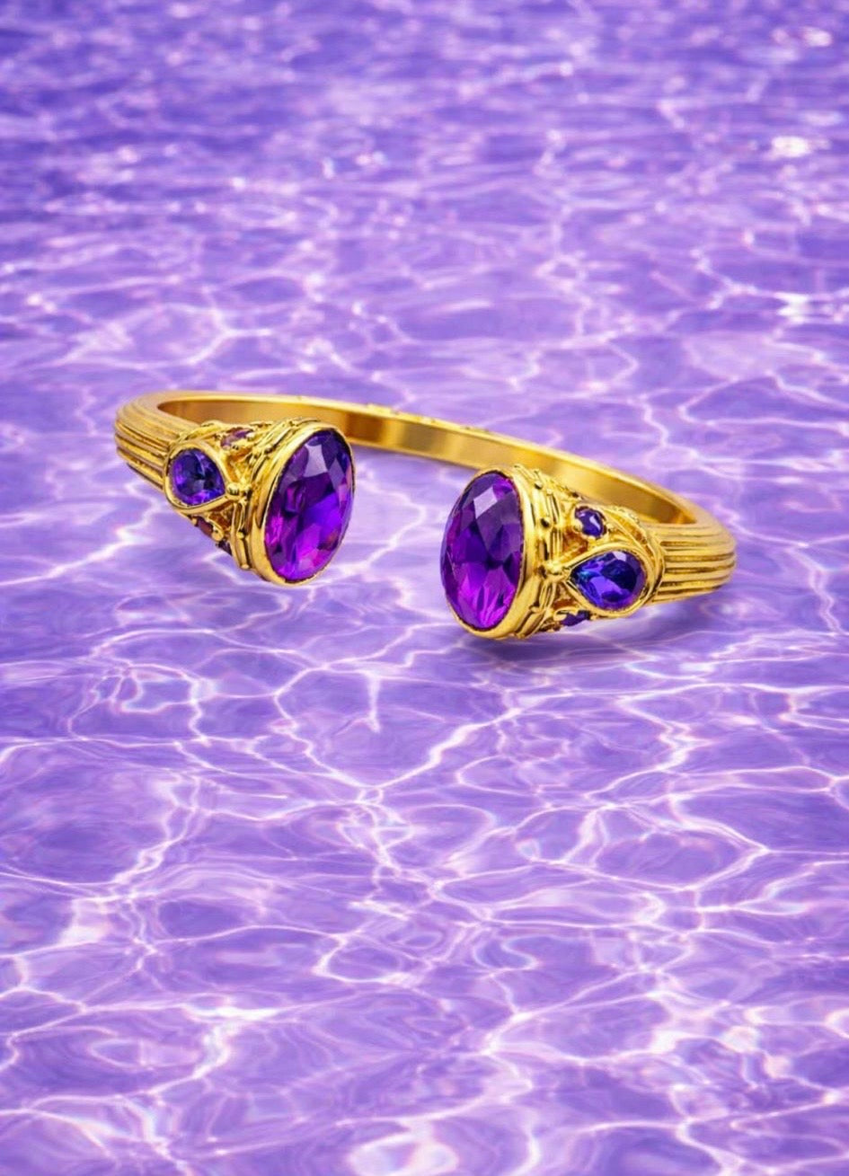 Bracelet Zinnia pierres naturelles Améthyste