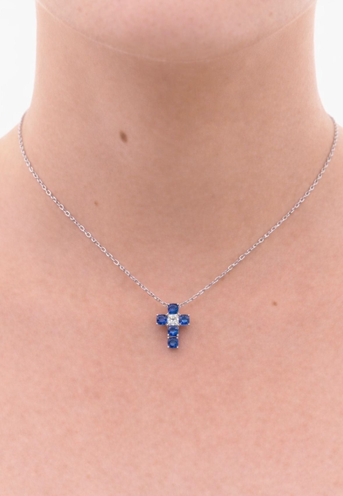 DAHLIA CROSS NECKLACE