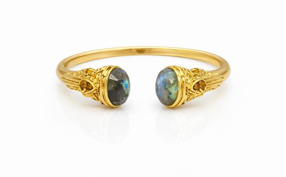 ZINNIA BRACELET NATURAL STONES LABRADORITE