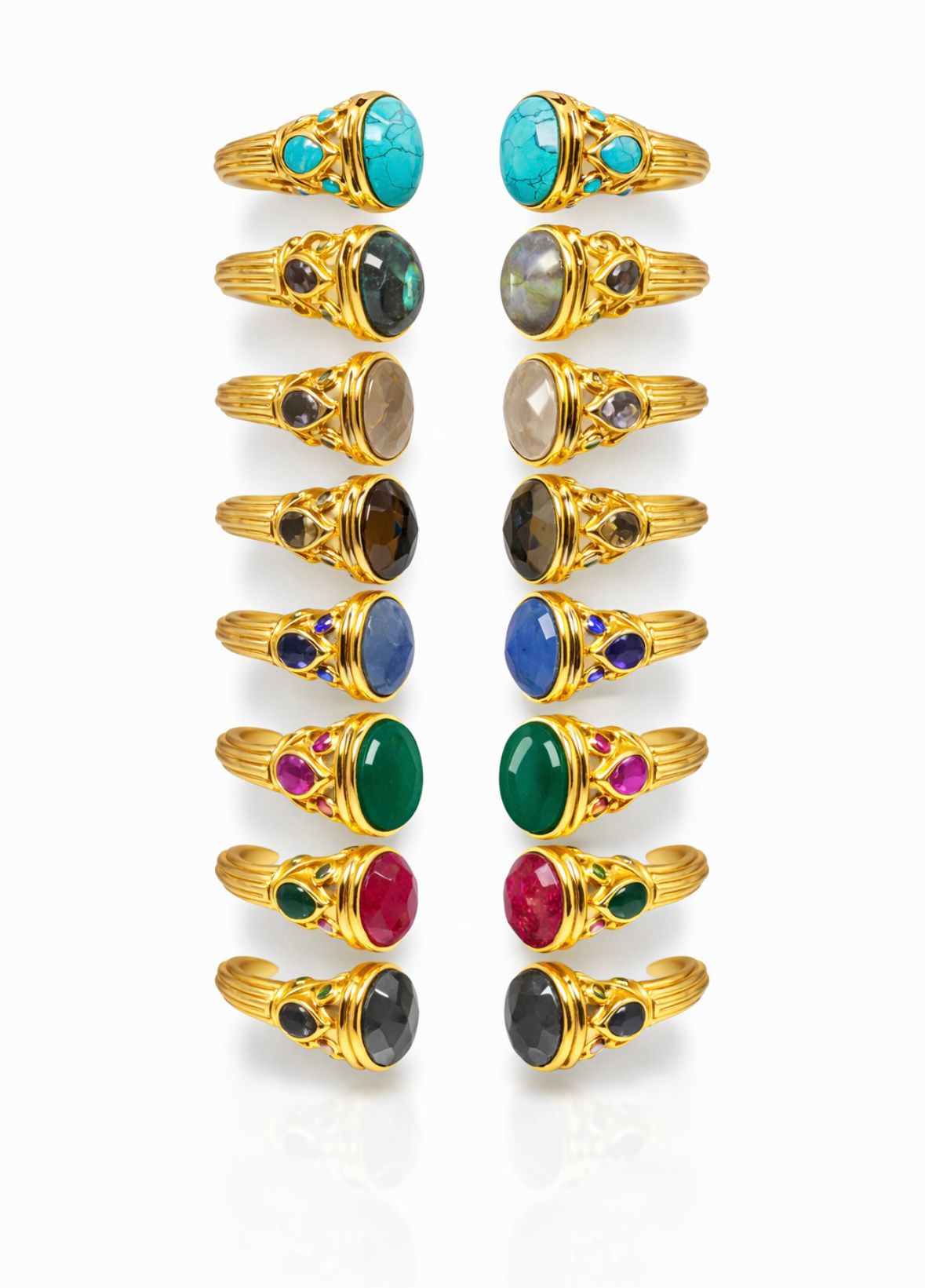 Bracelet Zinnia pierres naturelles Onyx verte