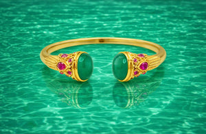 BRACELET ZINNIA PIERRES NATURELLES ONYX VERTE