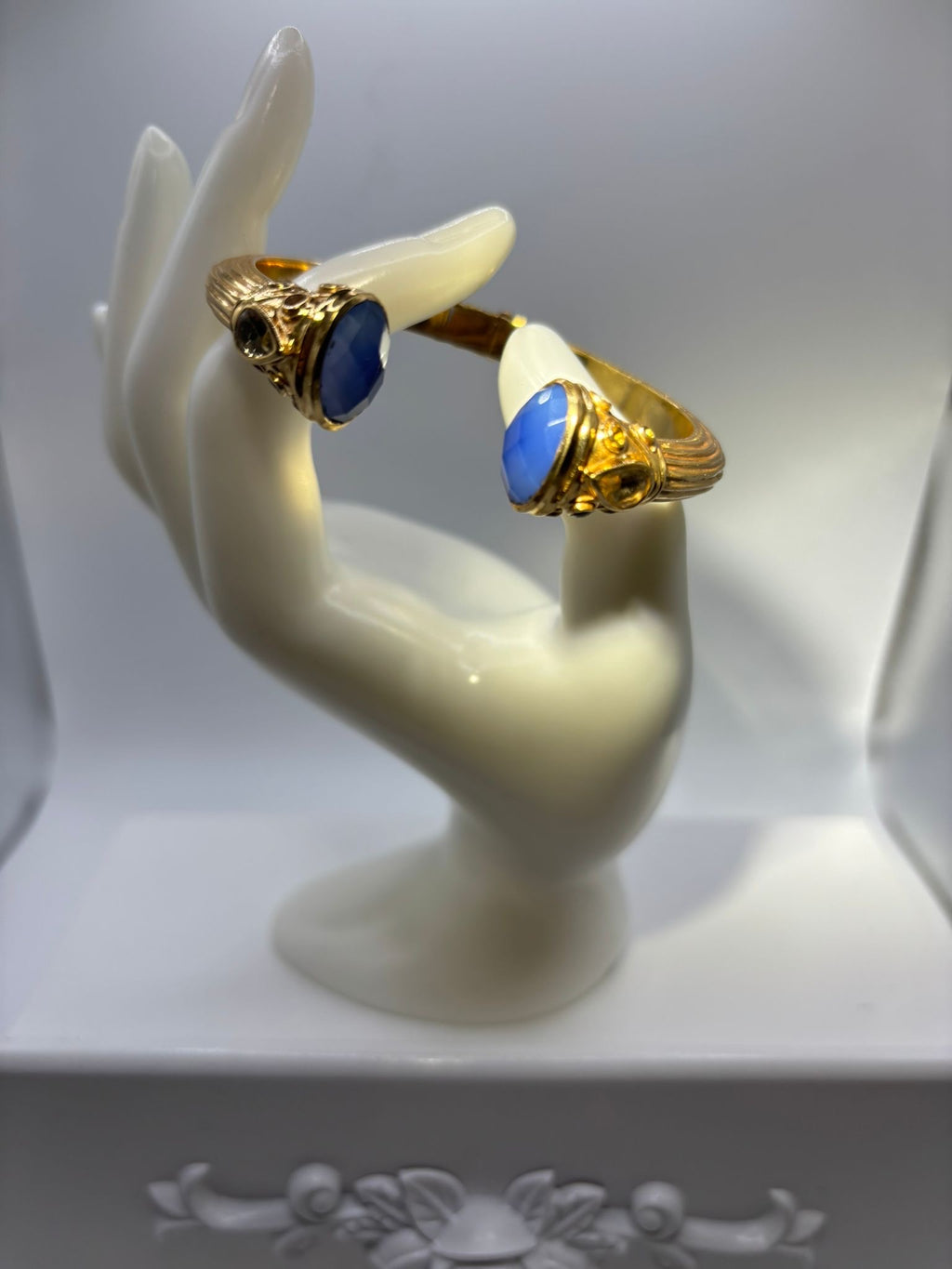 Bracelet Zinnia pierres naturelles Quartz bleu