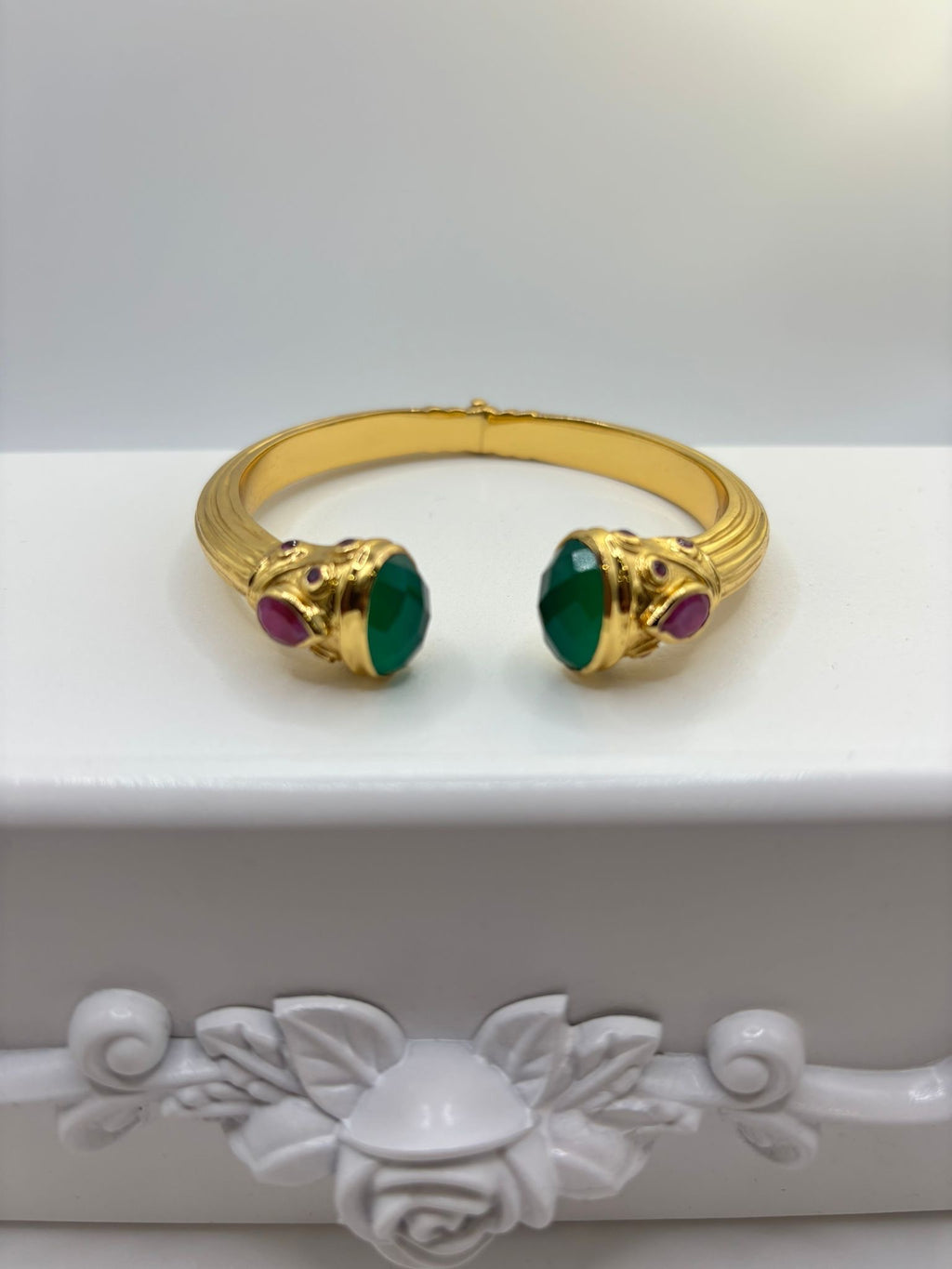 Bracelet Zinnia pierres naturelles Onyx verte