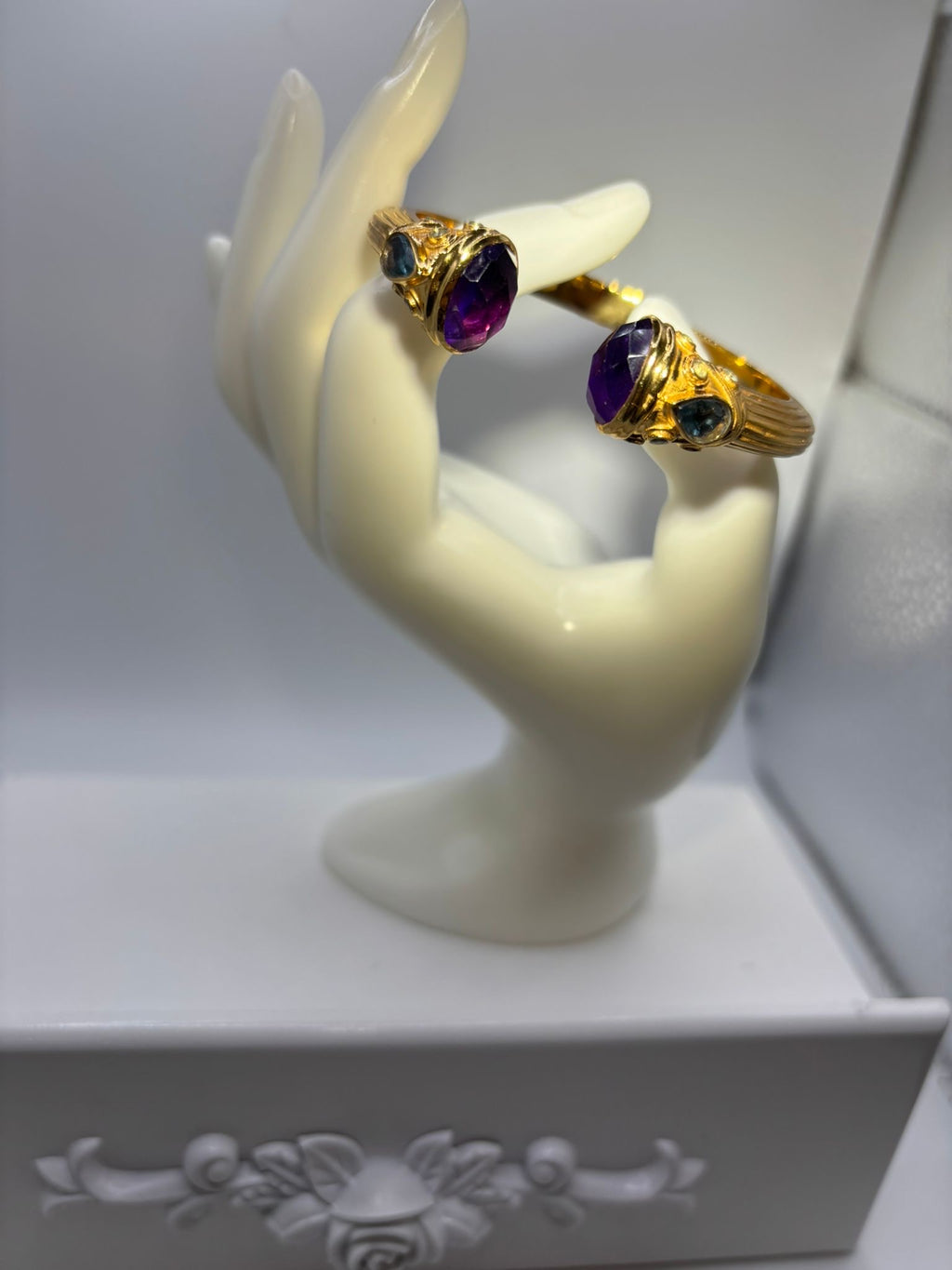 Bracelet Zinnia pierres naturelles Quartz bleu