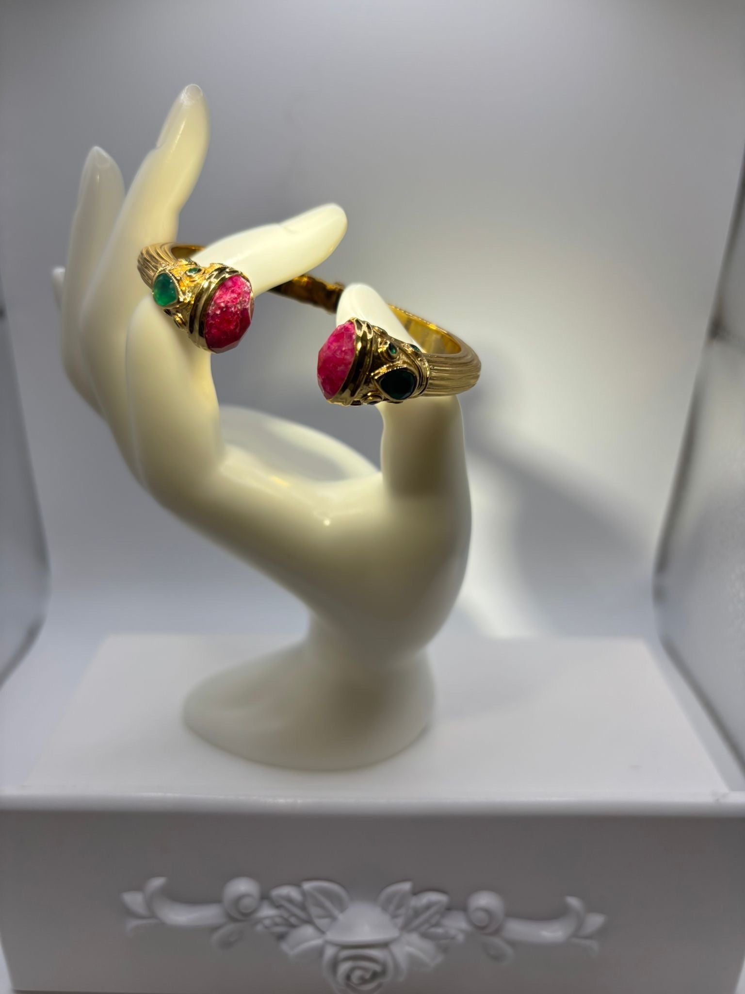 Bracelet Zinnia pierres naturelles Racine de Rubis