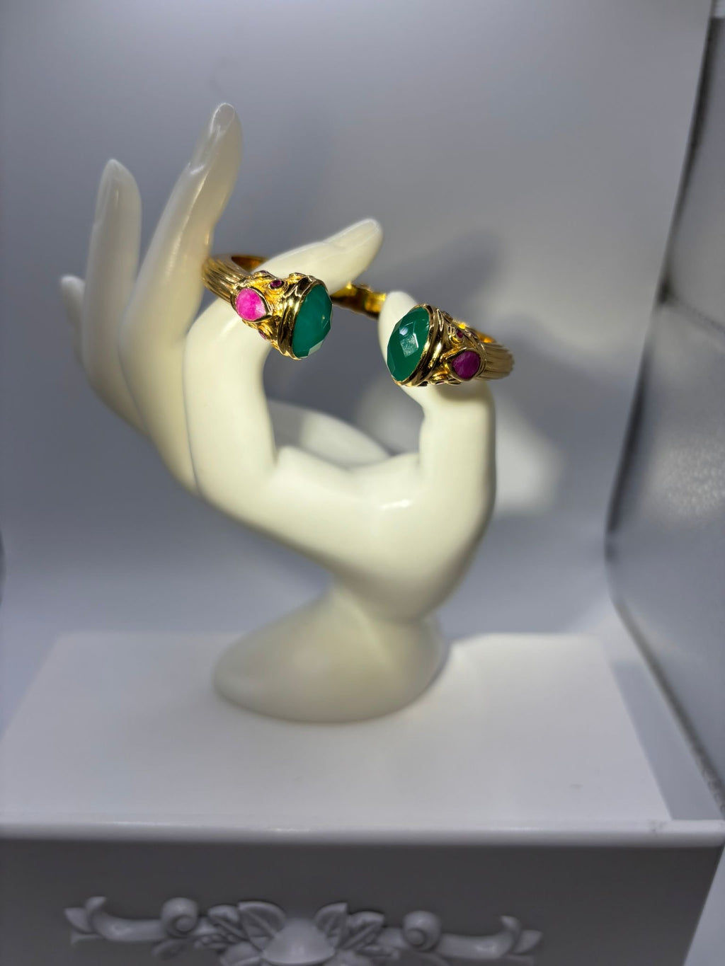 Bracelet Zinnia pierres naturelles Onyx verte