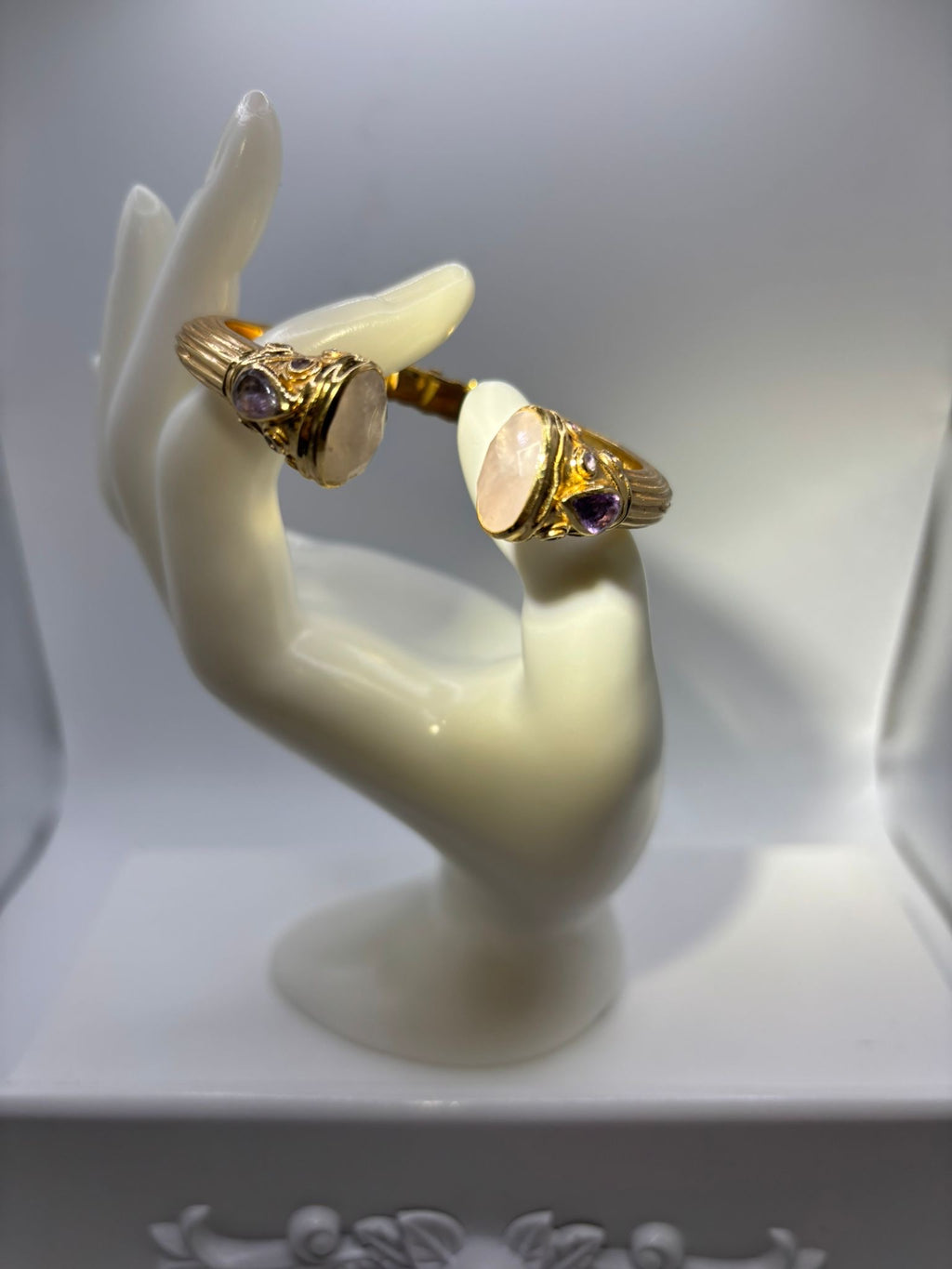 Bracelet Zinnia pierres naturelles Quartz bleu