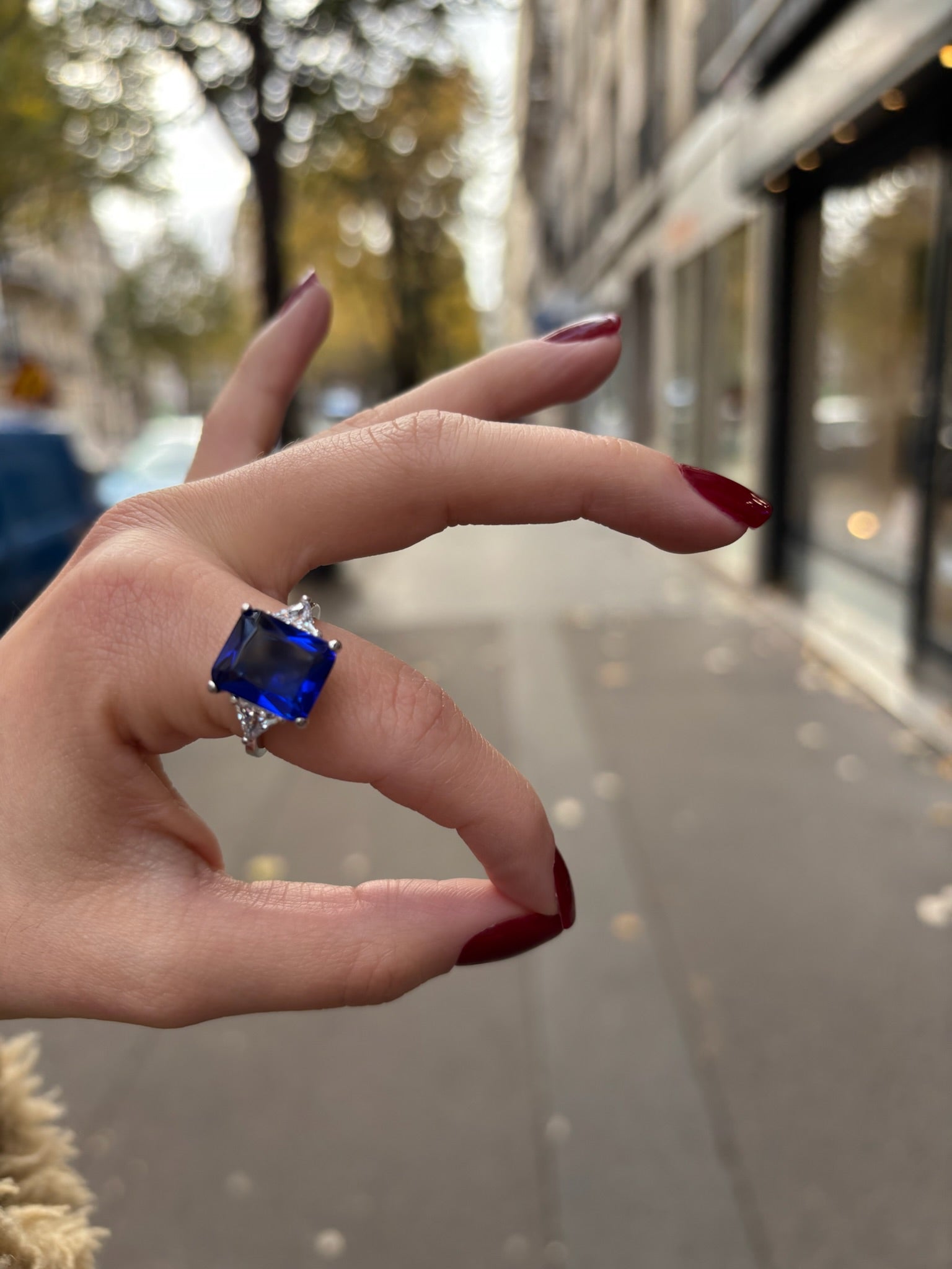 Bague Square solitaire
