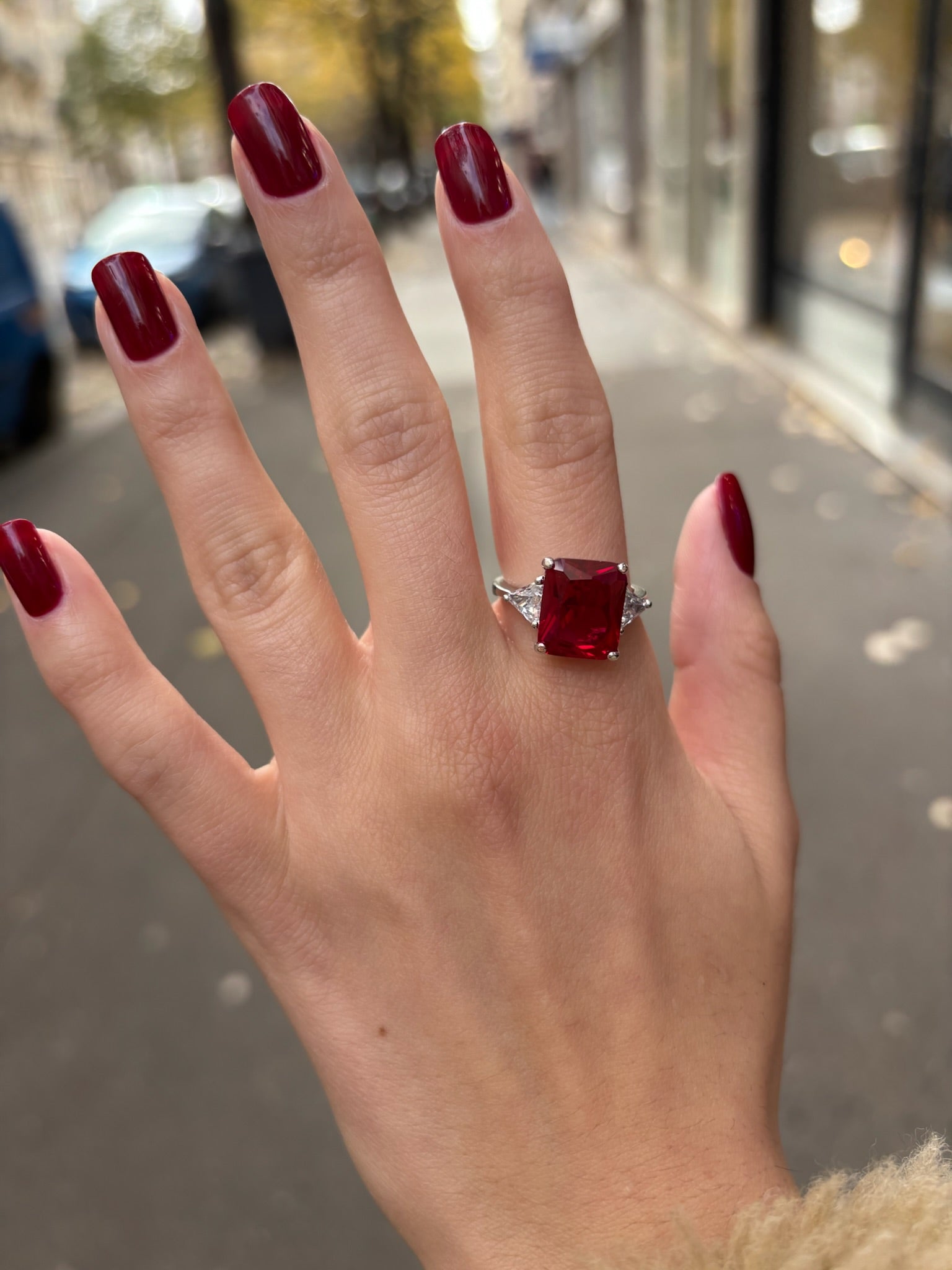 Bague Square solitaire