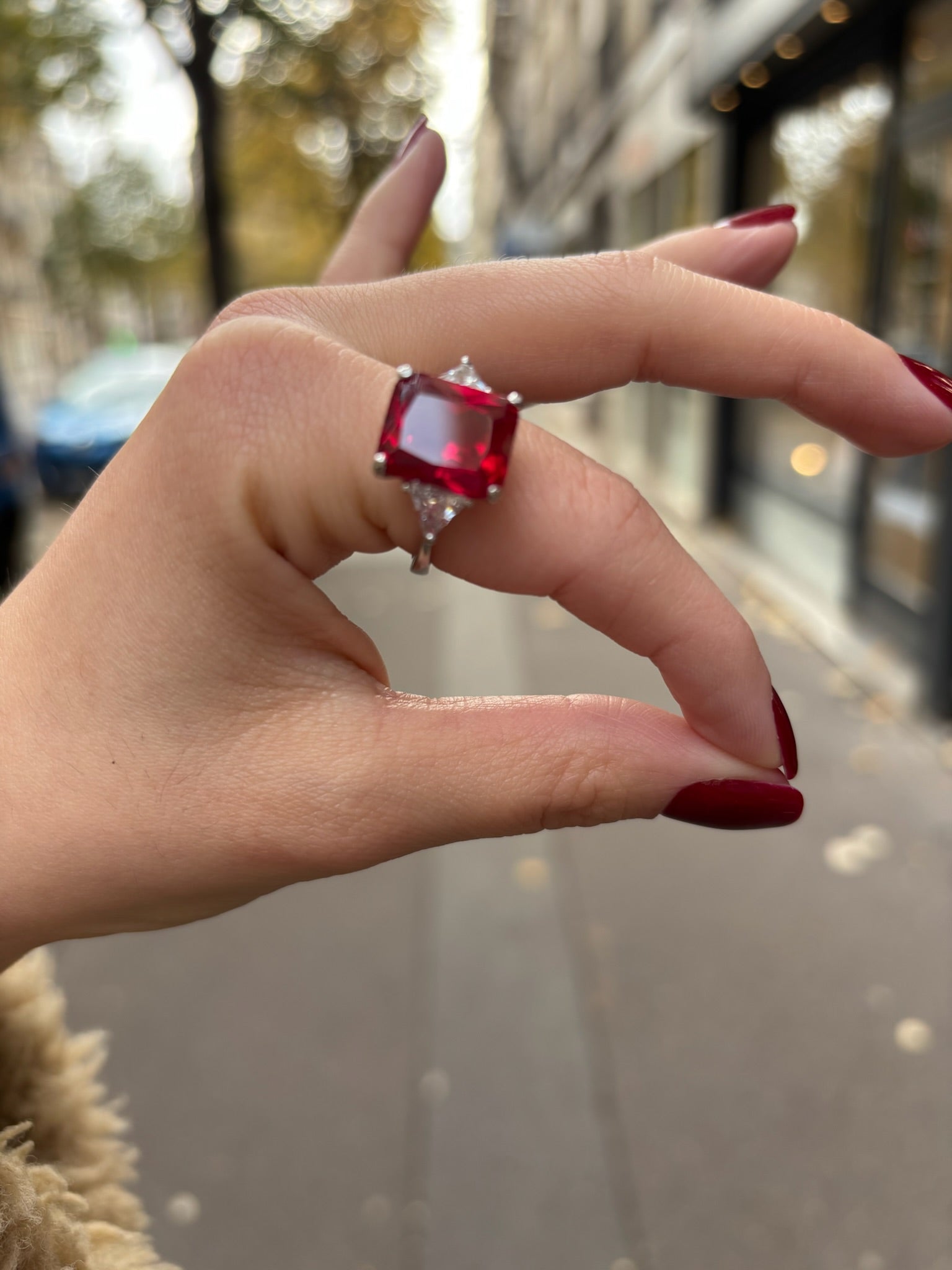 Bague Square solitaire
