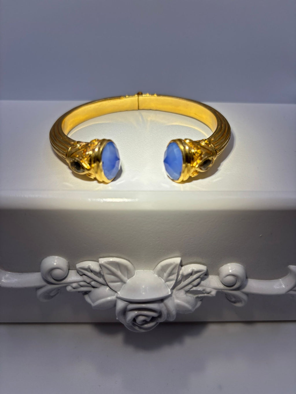 Bracelet Zinnia pierres naturelles Quartz bleu