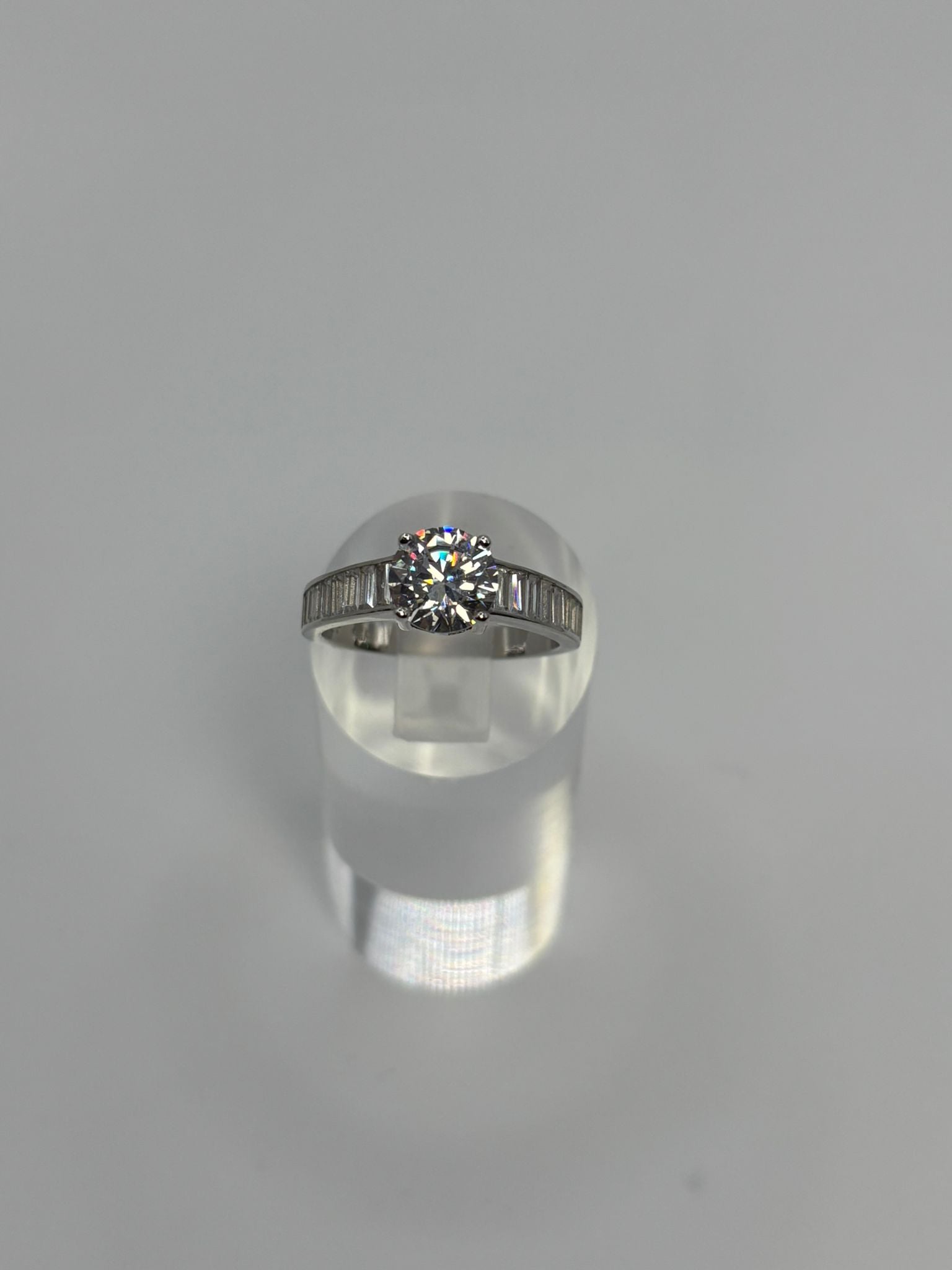 Bague Solitaire Baguette