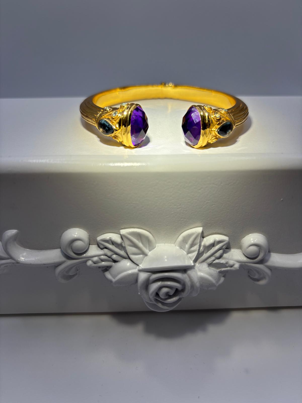 Bracelet Zinnia pierres naturelles Améthyste