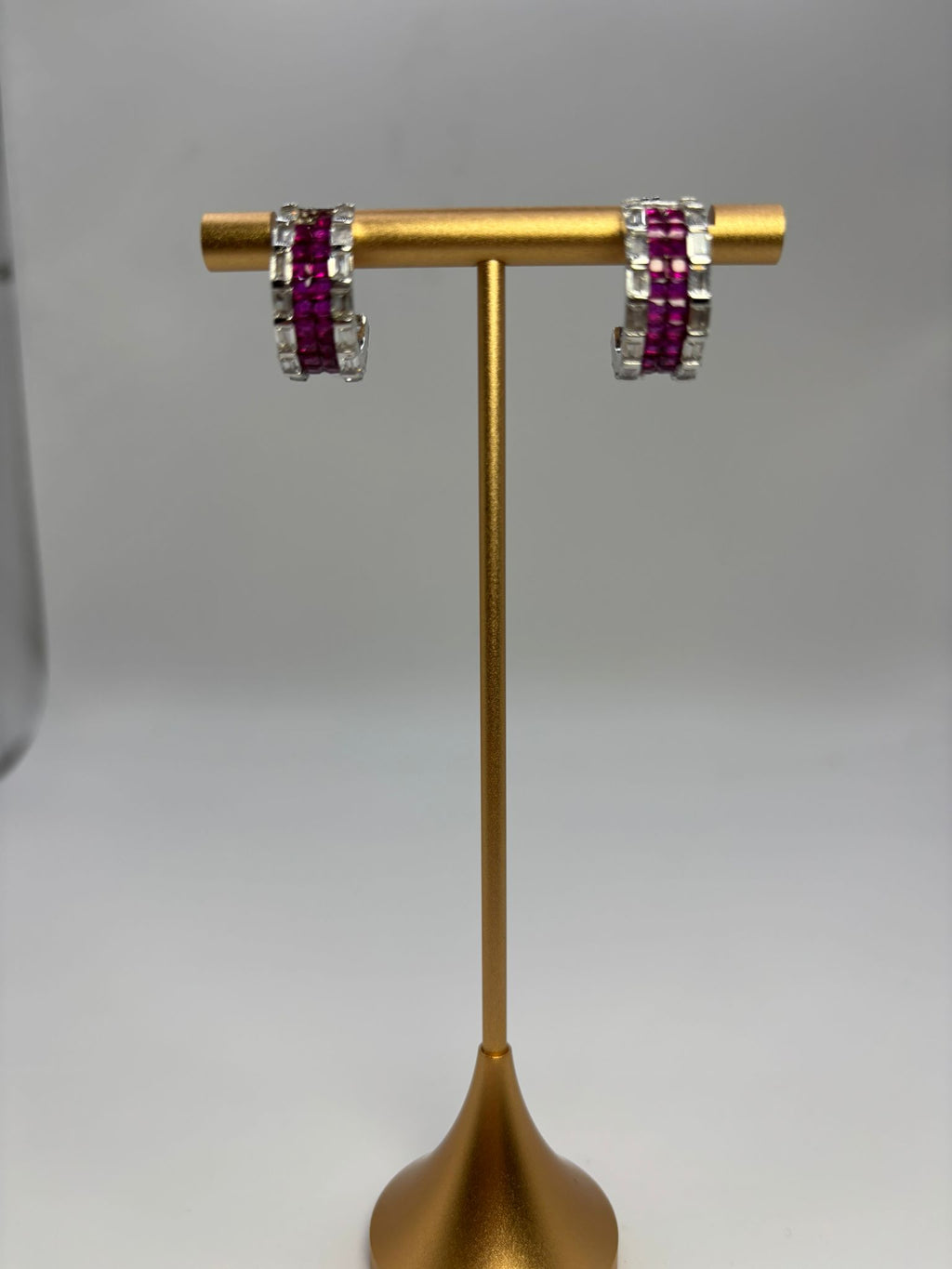 Boucles d'oreilles Pivoine baguettes