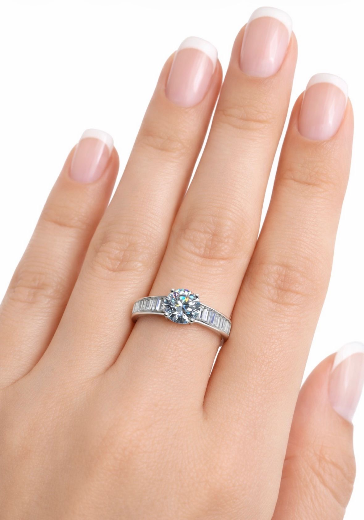 Bague Solitaire Baguette