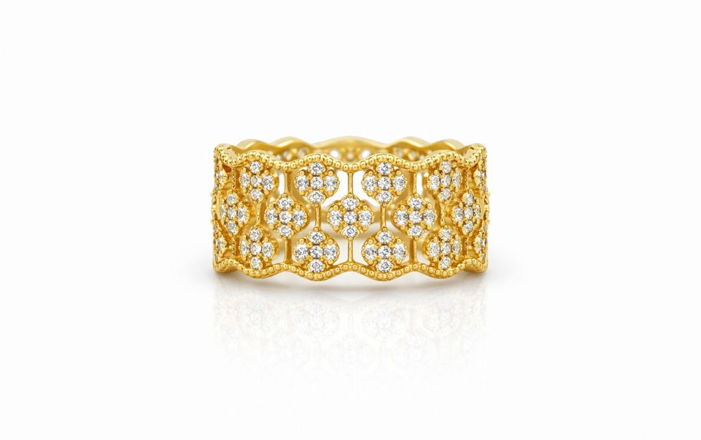 BAGUE ROSE DENTELLE