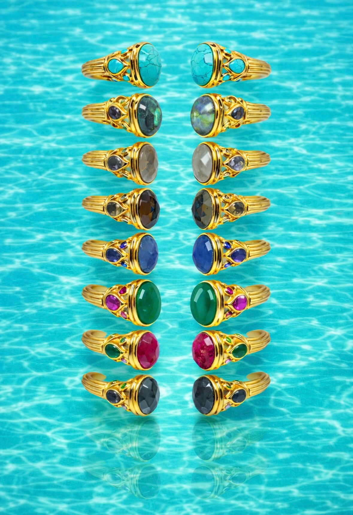 Bracelet Zinnia pierres naturelles Onyx verte