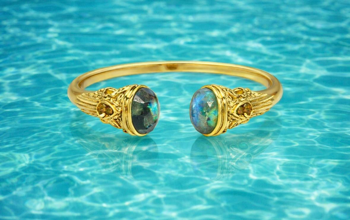 ZINNIA BRACELET NATURAL STONES LABRADORITE