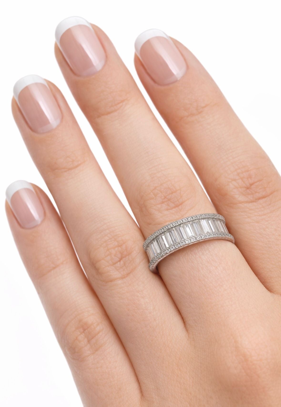 Bague Freesia alliance baguettes