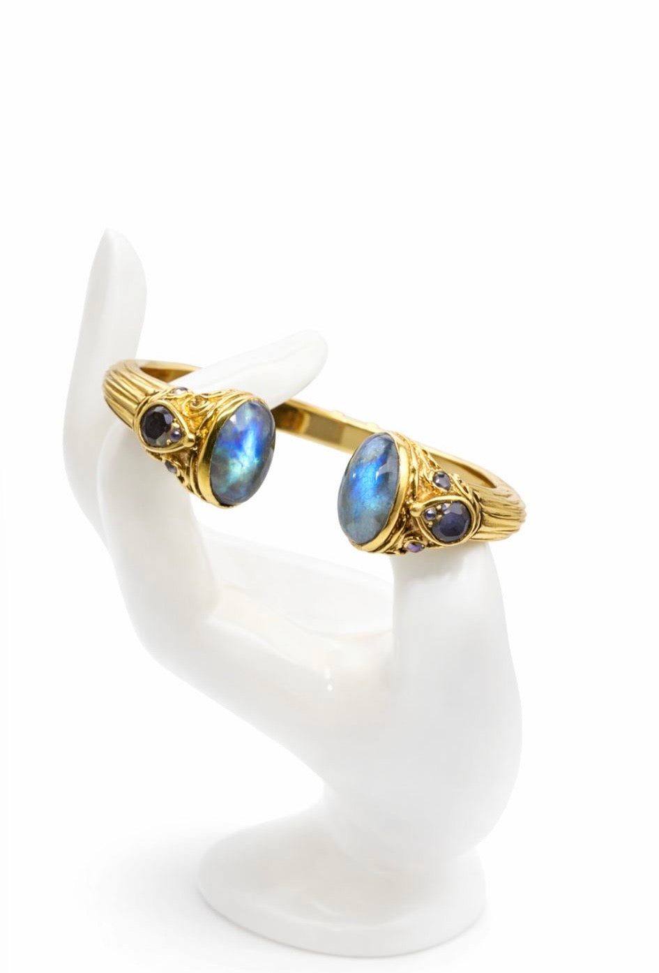 Bracelet Zinnia pierres naturelles Quartz bleu