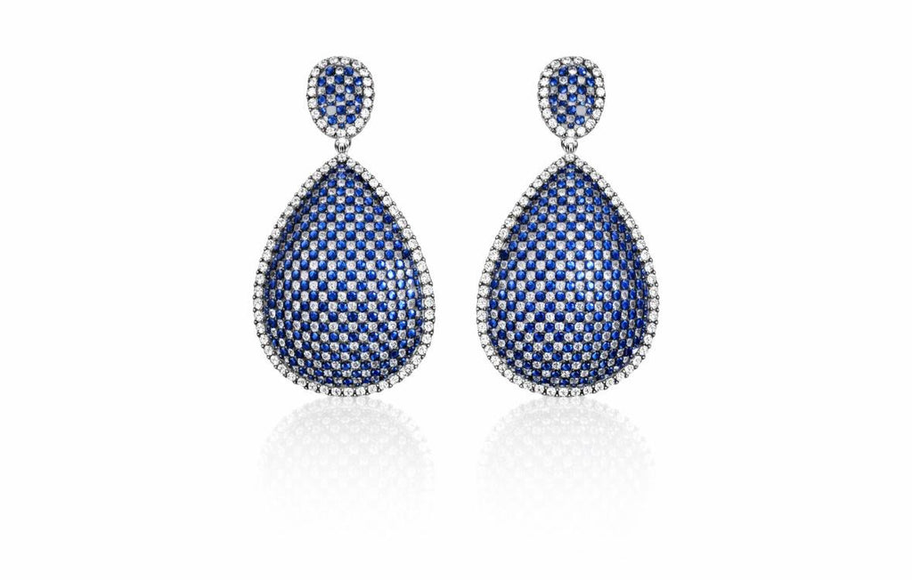 BOUCLES D'OREILLES NARCISSE BLEU